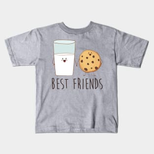 Best Friends Milk And Cookie Cute Cookie Kids T-Shirt